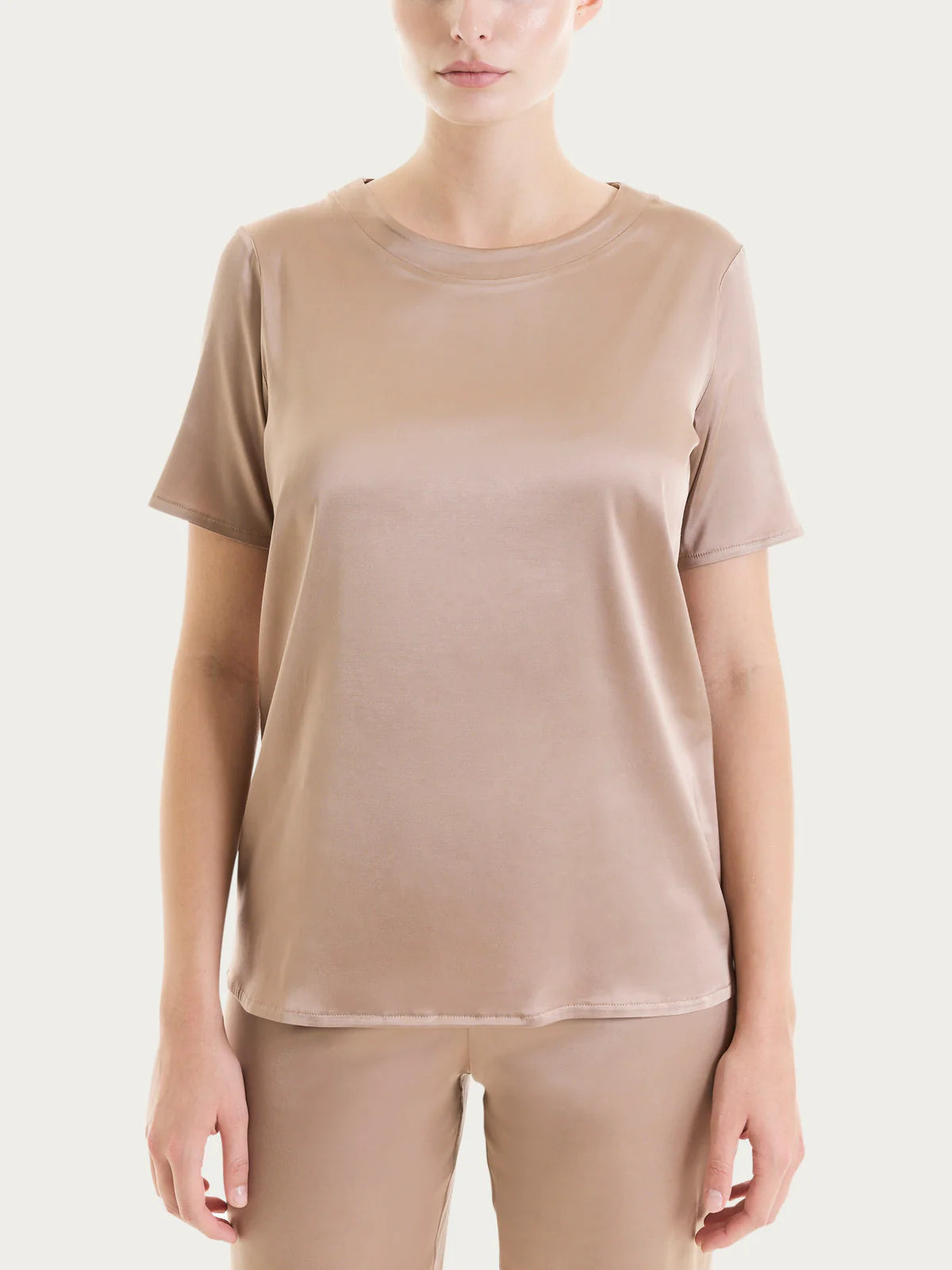 Ragno Maglietta con manica corta in Stretch Satin DS51S7 S30