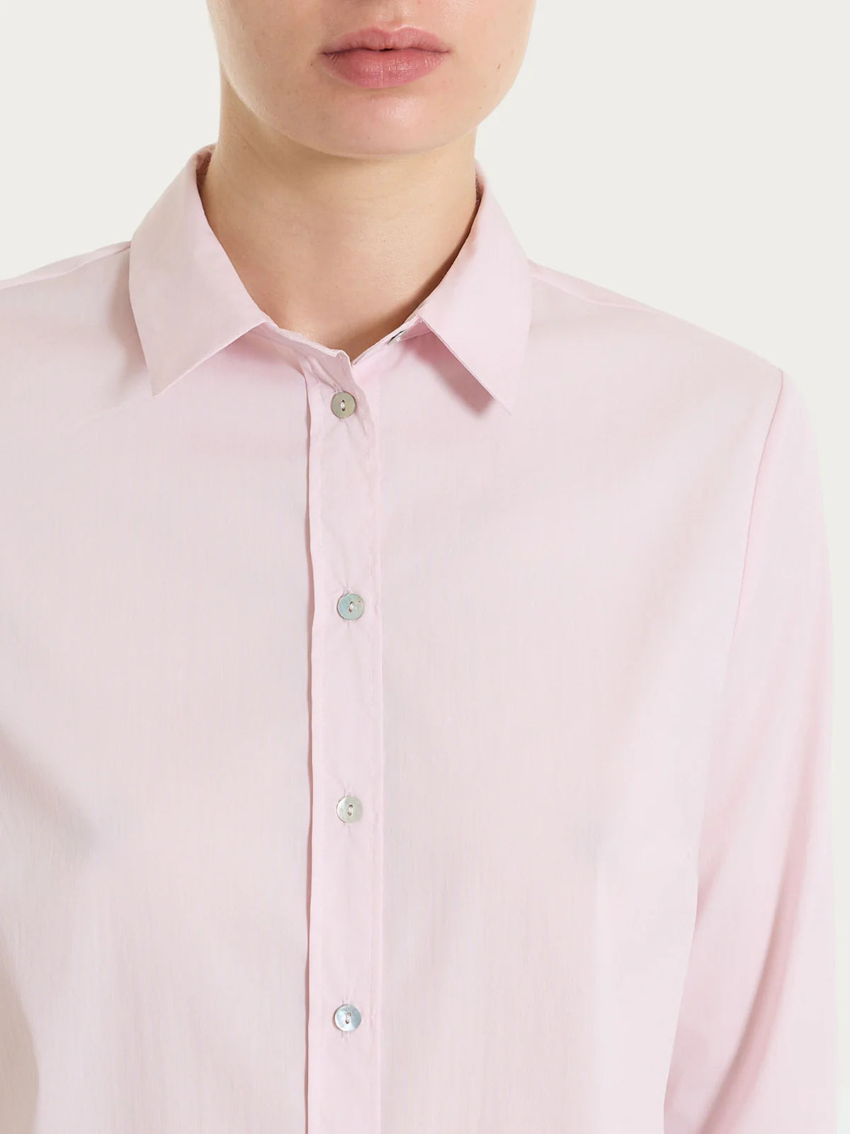 Ragno Camicia con manica 3/4 in Poplin di cotone DS52SW S45