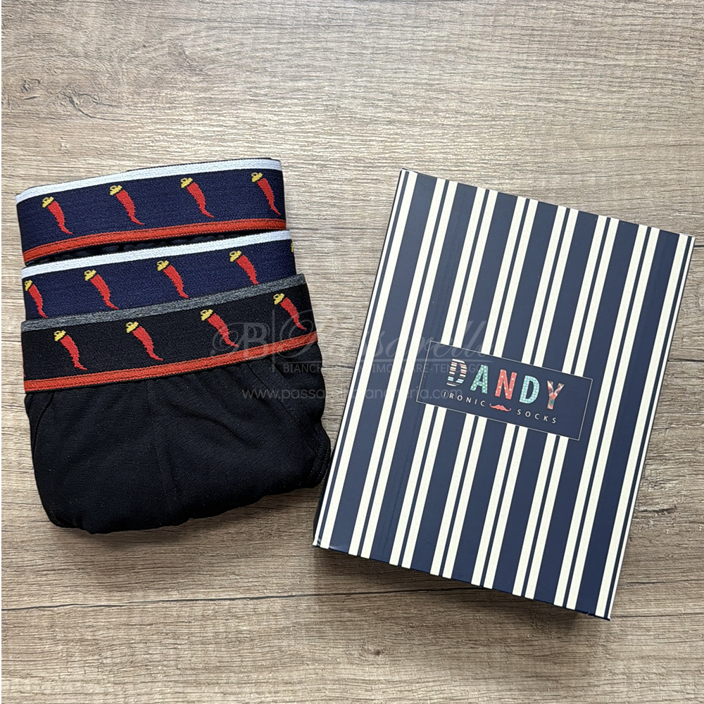 Dandy Set 3 Slip Uomo Con Elastico Esterno Fantasia