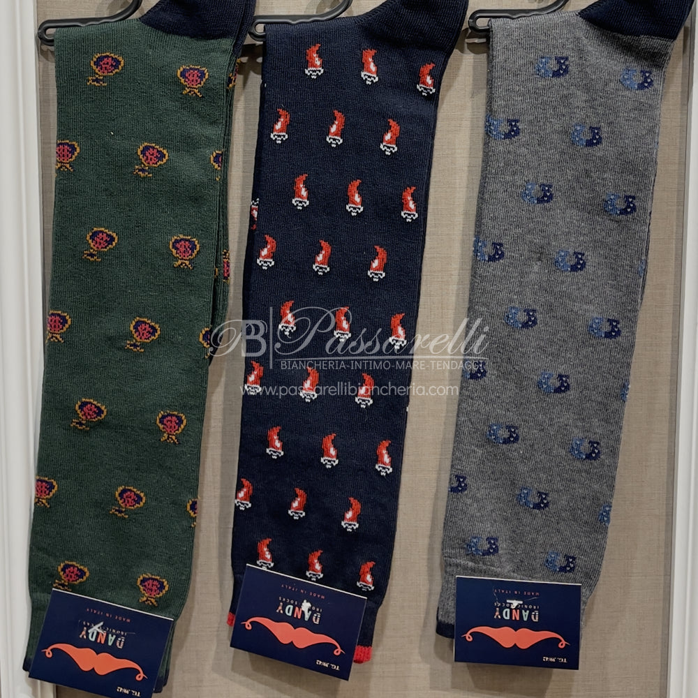 Dandy Confezione 3 Paia Calze Lungo Caldo Cotone Uomo - Varie Fantasie 2410S15