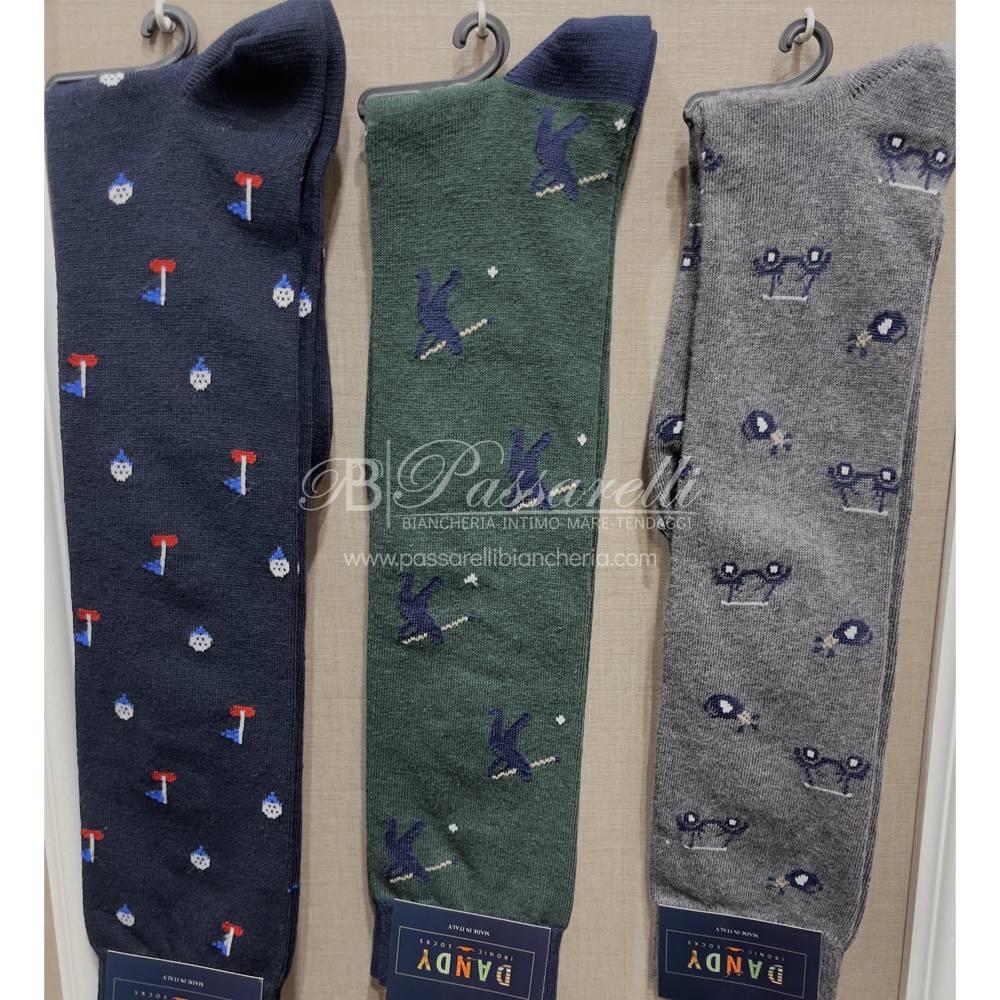 Dandy Confezione 3 Paia Calze Lungo Caldo Cotone Uomo - Varie Fantasie 2410S15