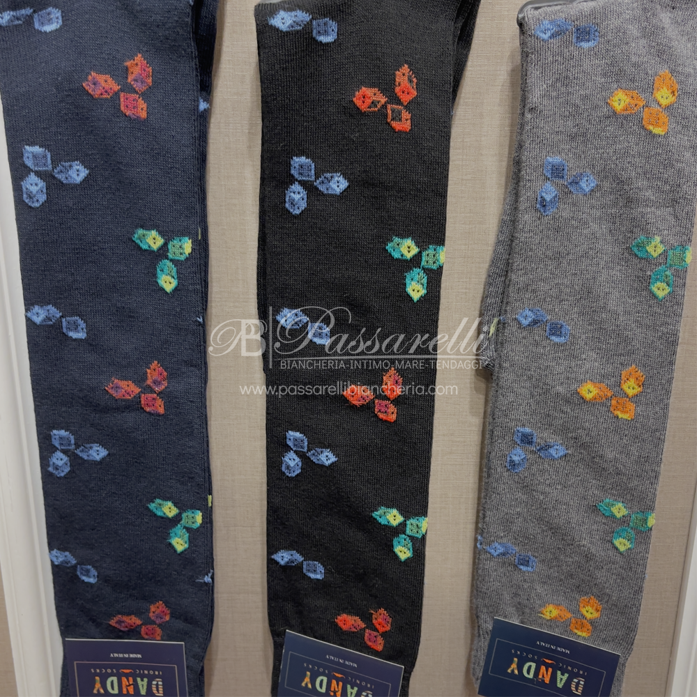 Dandy Confezione 3 Paia Calze Lungo Caldo Cotone Uomo - Varie Fantasie 2410S15