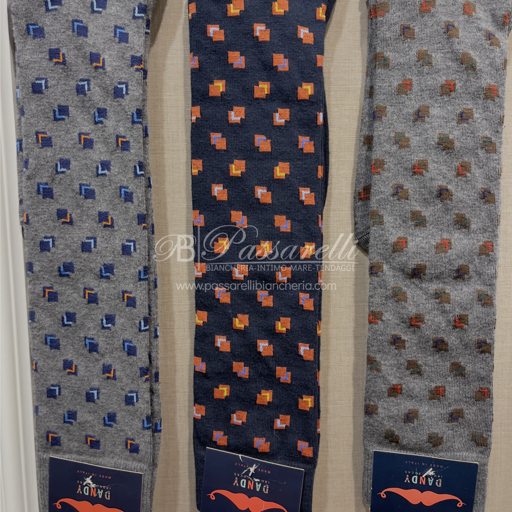 Dandy Confezione 3 Paia Calze Lungo Caldo Cotone Uomo - Varie Fantasie 2410S15