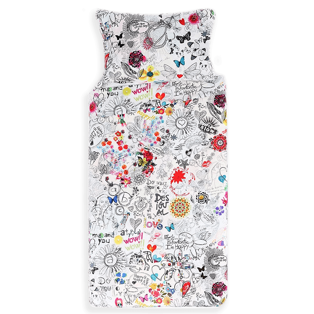 Desigual Parure Lenzuola per Letto Singolo 1 Piazza Bolimania 61DL8A4 S60 - Passarelli Biancheria
