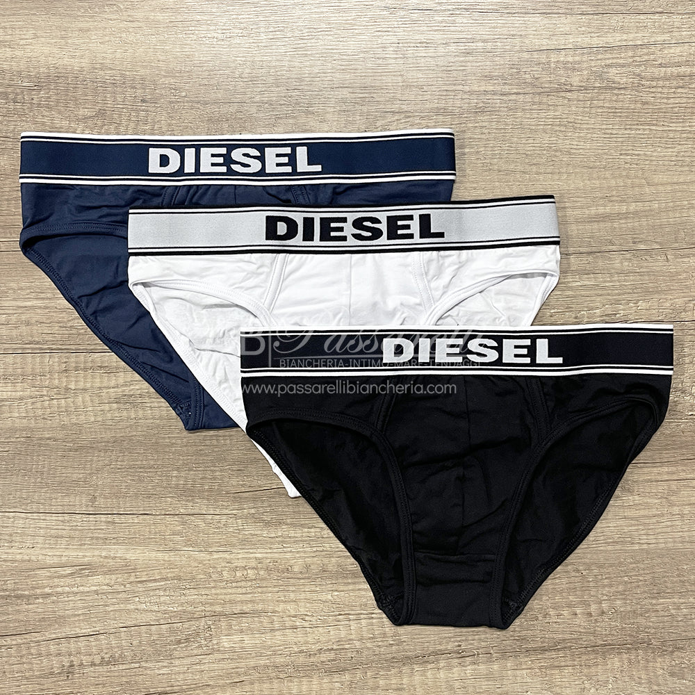 Diesel Confezione 3 Slip Uomo con Elastico Esterno 00SH05 S37
