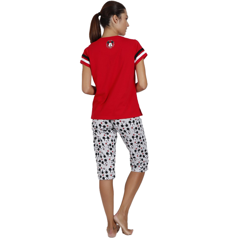 Disney Pigiama a maniche corte + pinocchietto da donna Topolino All Stars 55081 S23
