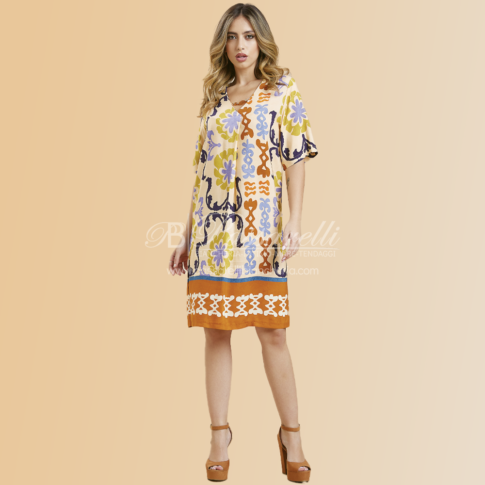 Divas Abito Estivo Maniche Corte in Viscosa A1198 2506S70