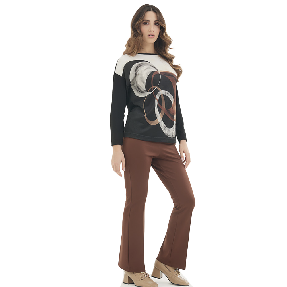 Divas Pantalone Invernale da Donna flare diagonale PN74 2510S38