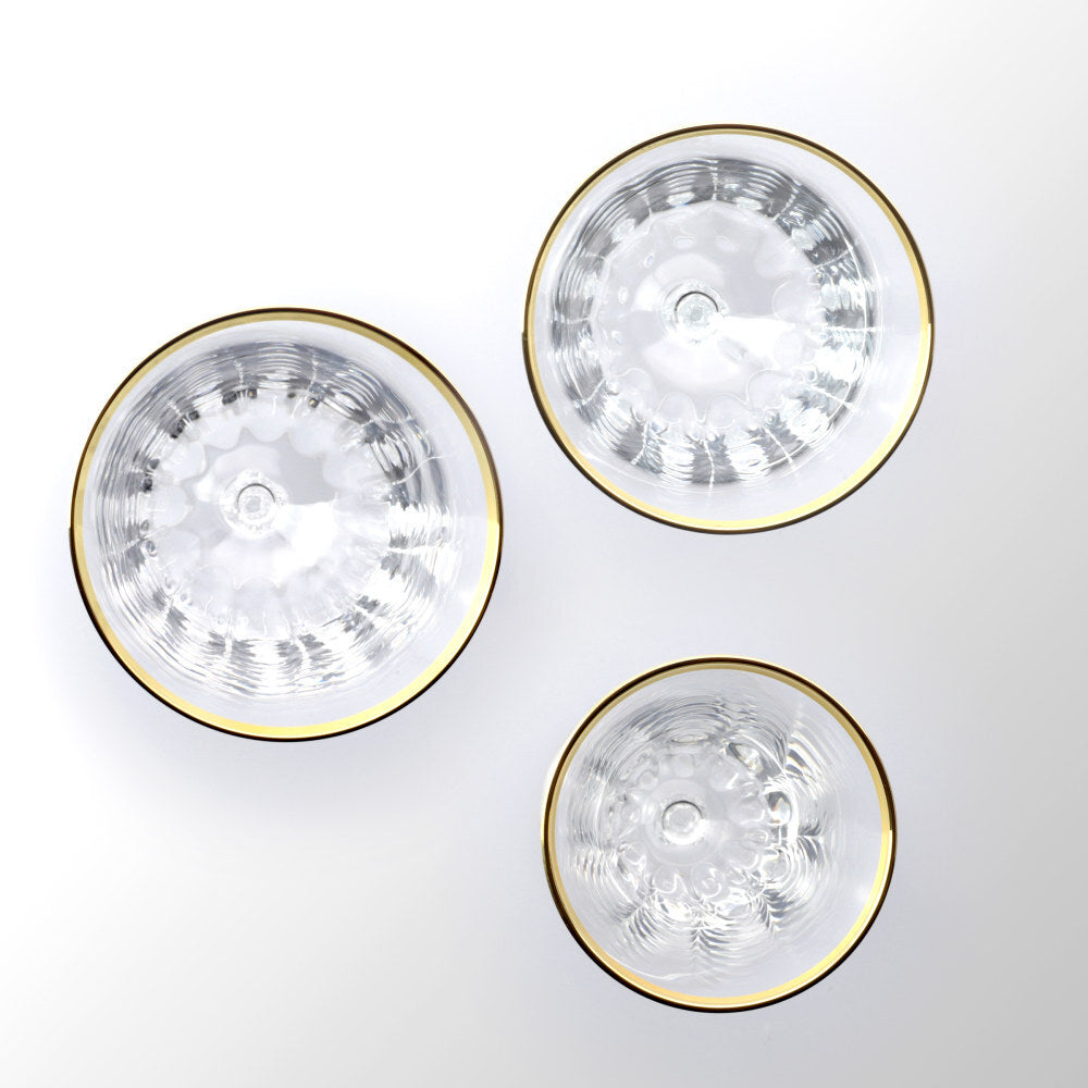 Weissestal Servizio di Calici Dovy Optic Gold da 18 pezzi