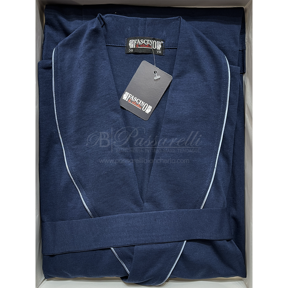 Fascino Giacca da Camera per Uomo in Cotone Jersey Leggero 2503S37