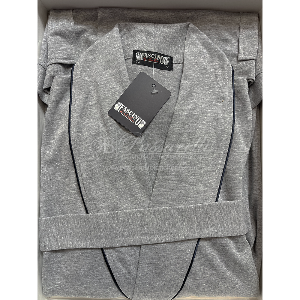 Fascino Giacca da Camera per Uomo in Cotone Jersey Leggero 2503S37