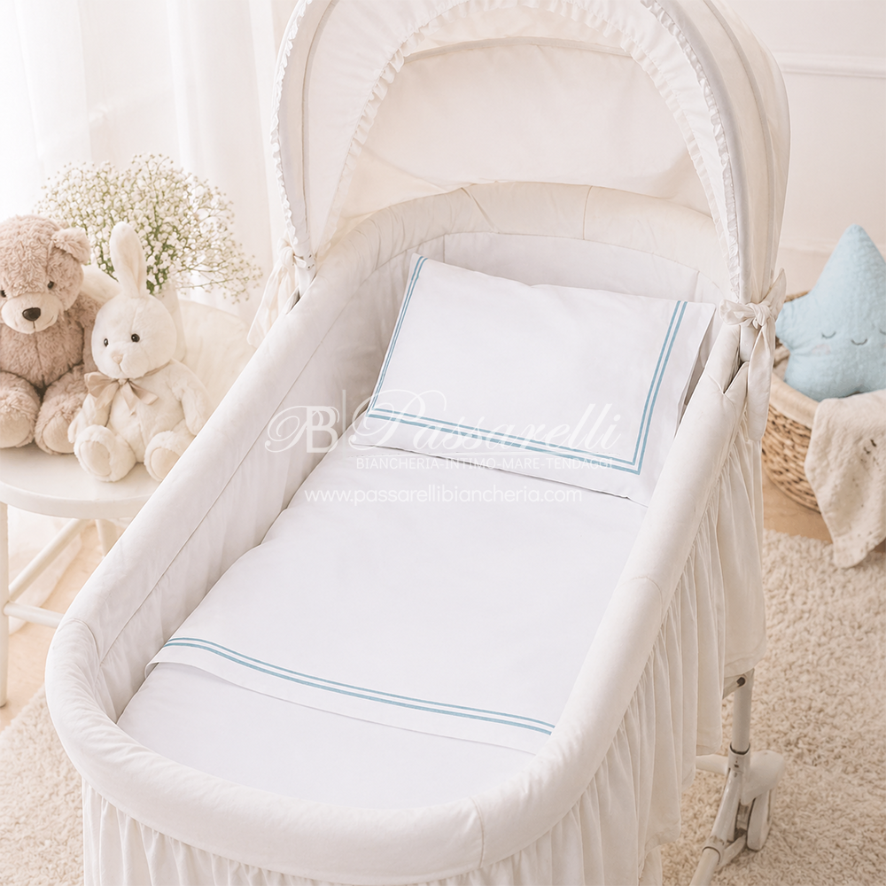 Fazzini Baby Completo Lenzuola Culla Carrozzina Pio Pio