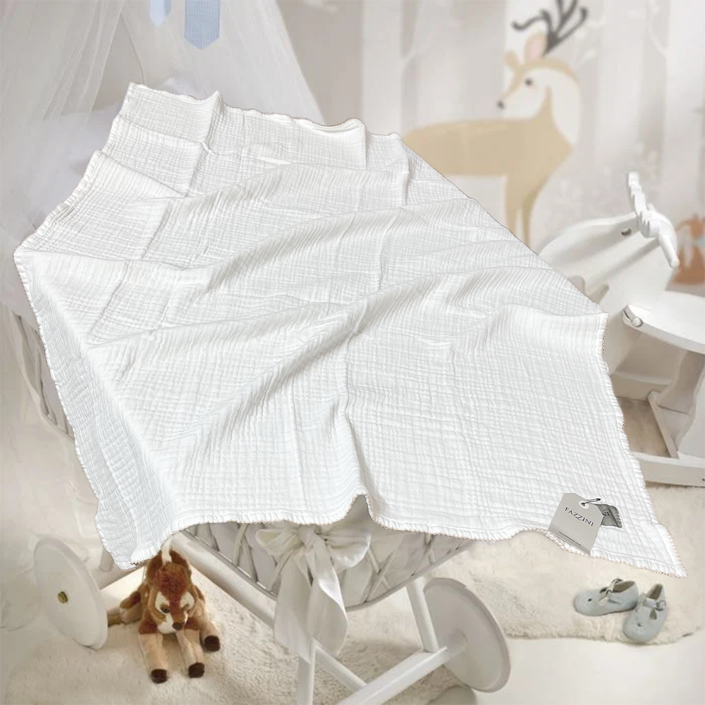 Fazzini Baby Copertina Culla Carrozzina in Cotone Crochet S44