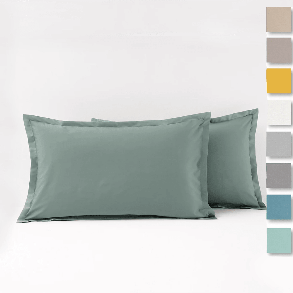 Fazzini Coppia Federe in Raso di Cotone Finissimo Trecento S28 - Passarelli Biancheria