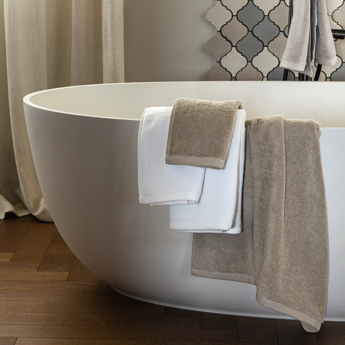 Fazzini Coppia di Asciugamani in Spugna di Cotone - Square