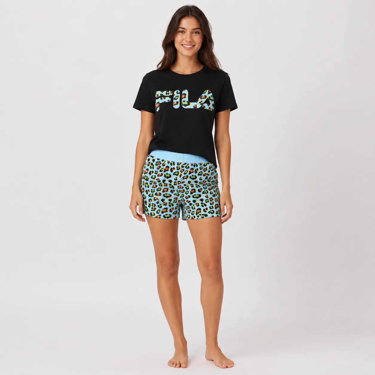 Fila Pigiama Estivo Corto Maniche Corte da Donna FPS4083
