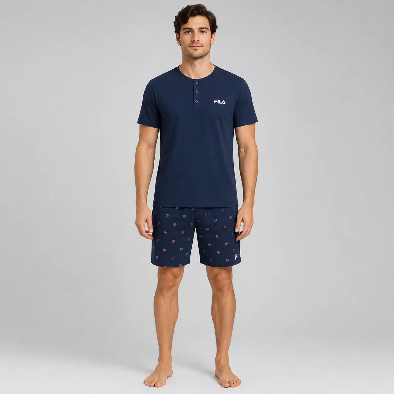 Fila Kurzer Sommer-Pyjama für Herren FPS1095 S37