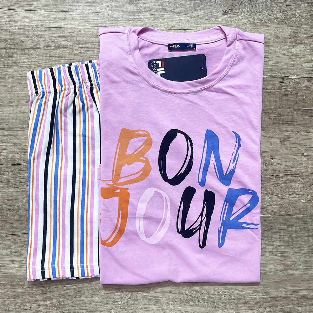 Fila Pigiama in cotone Jersey a Maniche Corte FPS4171 S28