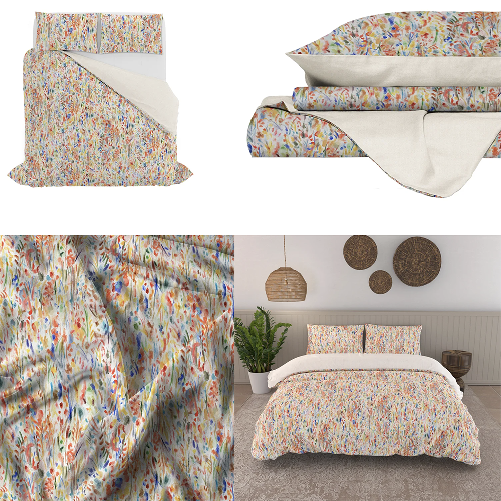 Parure Copripiumino Matrimoniale in Cotone 100% Made in Italy - Vari Disegni