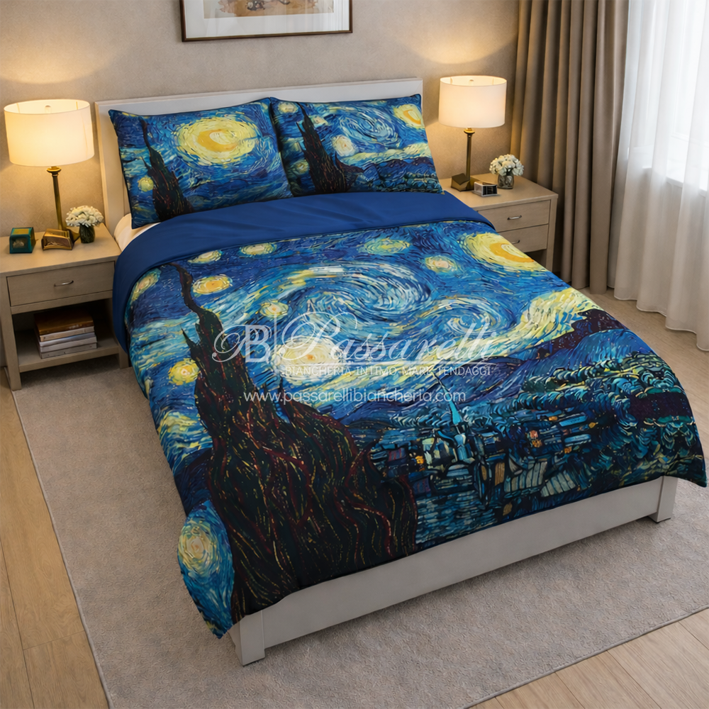 I Love Sleeping Completo lenzuola copriletto DIGITALE LA NOTTE STELLATA 2502B80