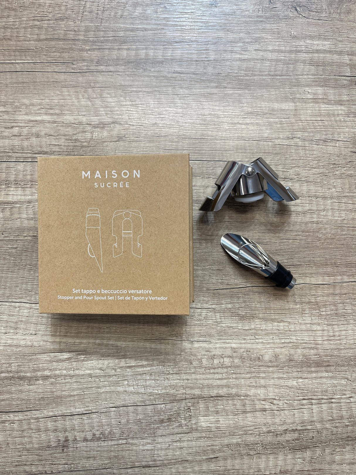 Maison Sucrèe Set Divino composto da Tappo e Beccuccio Versatore 2511S90