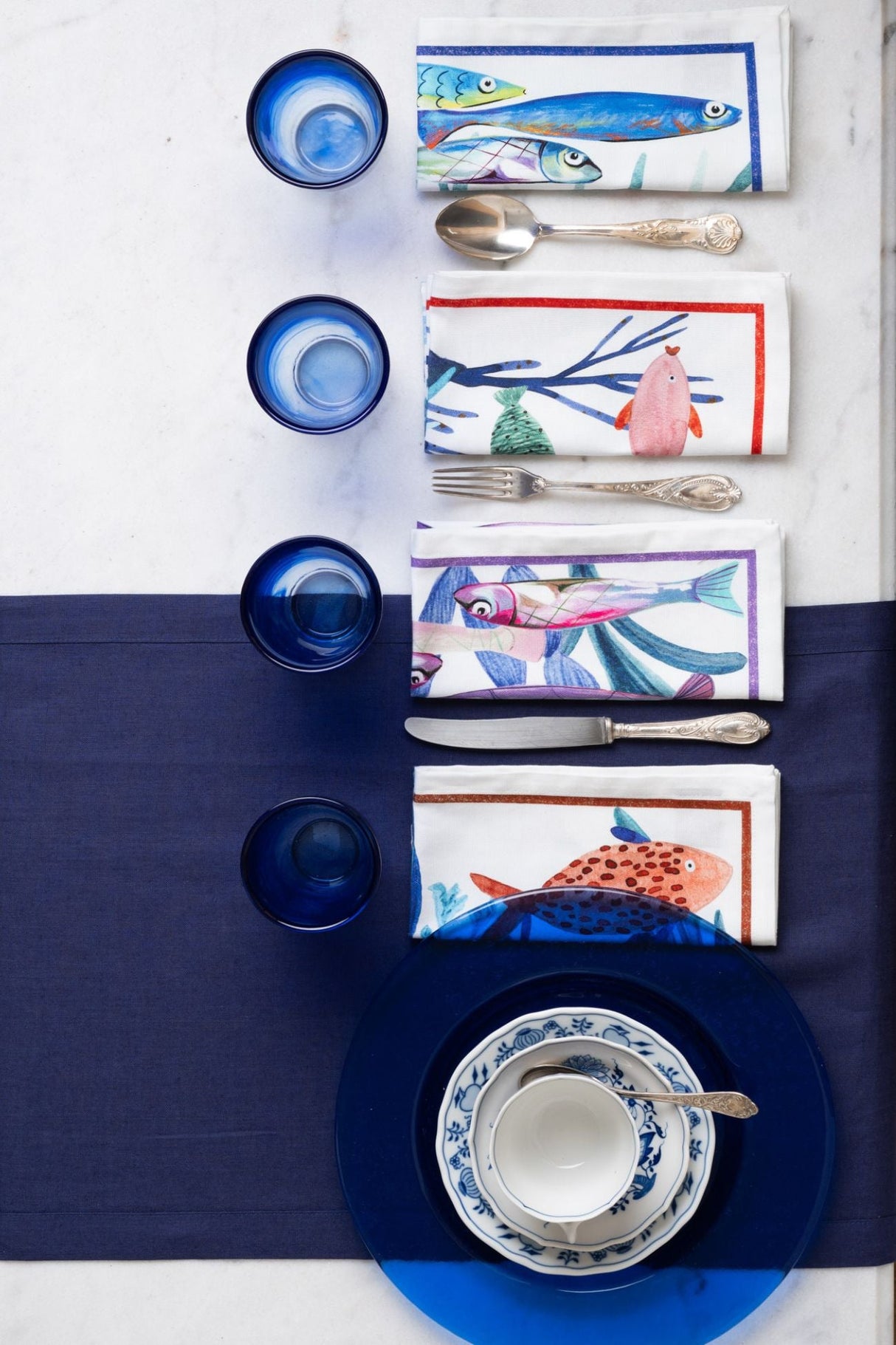 Tessitura Toscana Telerie Set 4 Tovaglioli Altomare