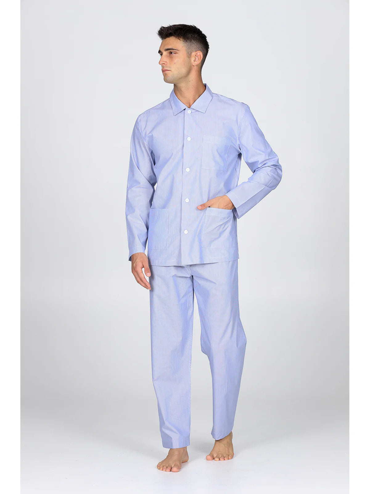 Julipet Pigiama Cardigan in popeline di cotone Soliera 2506S120