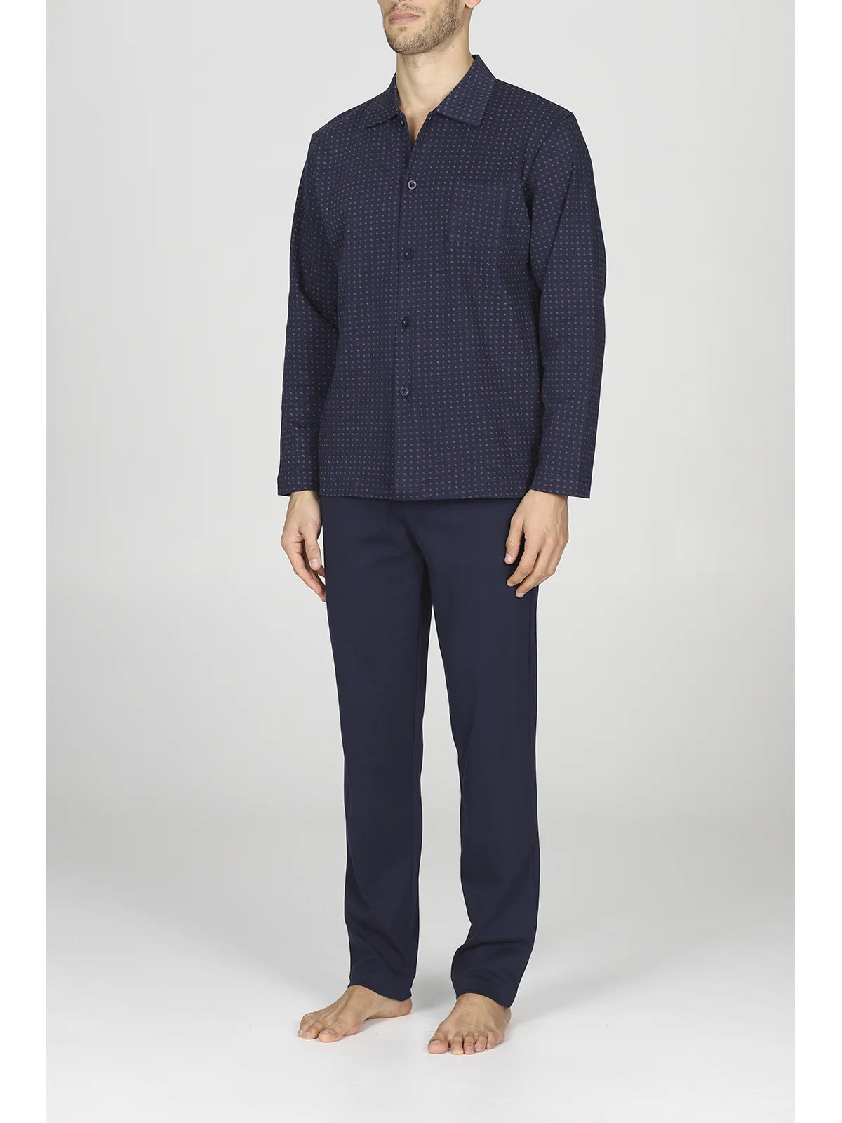 Julipet Pigiama Cardigan Aperto da Uomo Invernale interlock JAL922