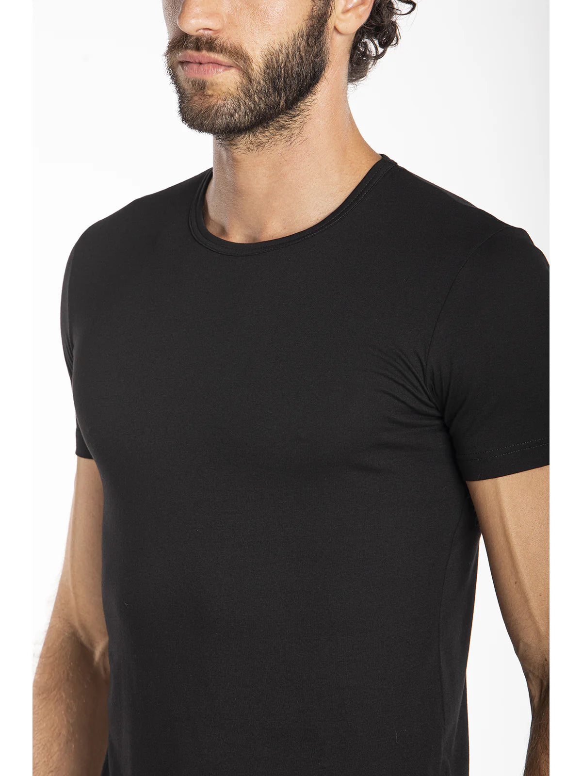 Julipet Men's Underwear Shirt In Elastic Cotton Round Neck Short Sleeves Iacadi JNL120 S23