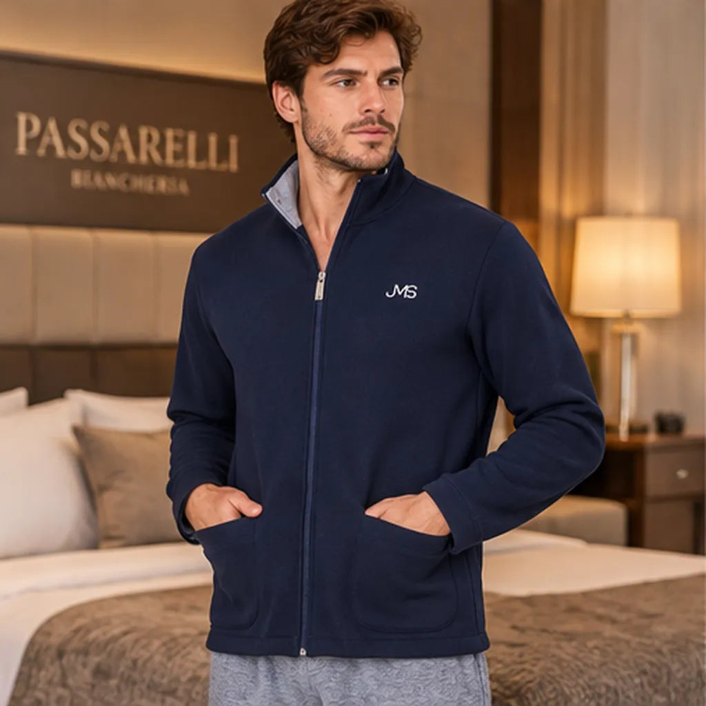 Jamas Herren Kamerajacke mit Reißverschluss Foster S80