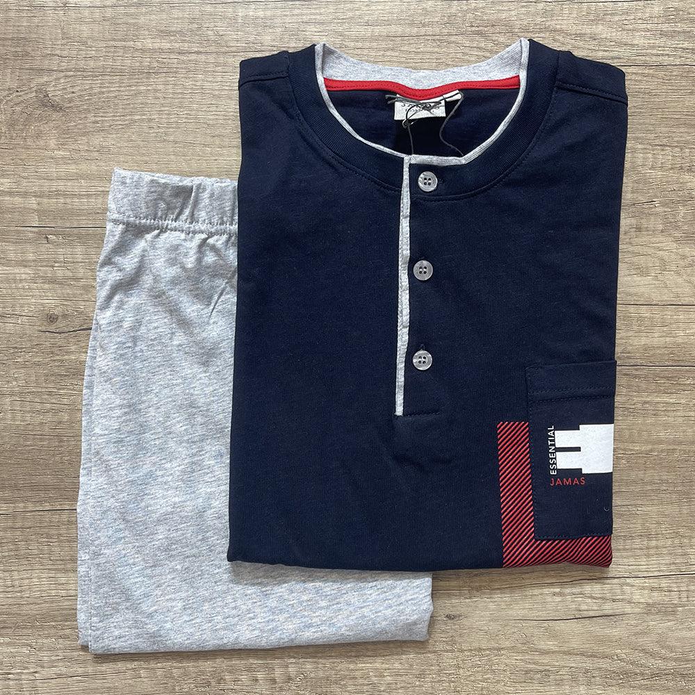 Jamas Herren Kurzer Sommer Schlafanzug EJ 2085 S41