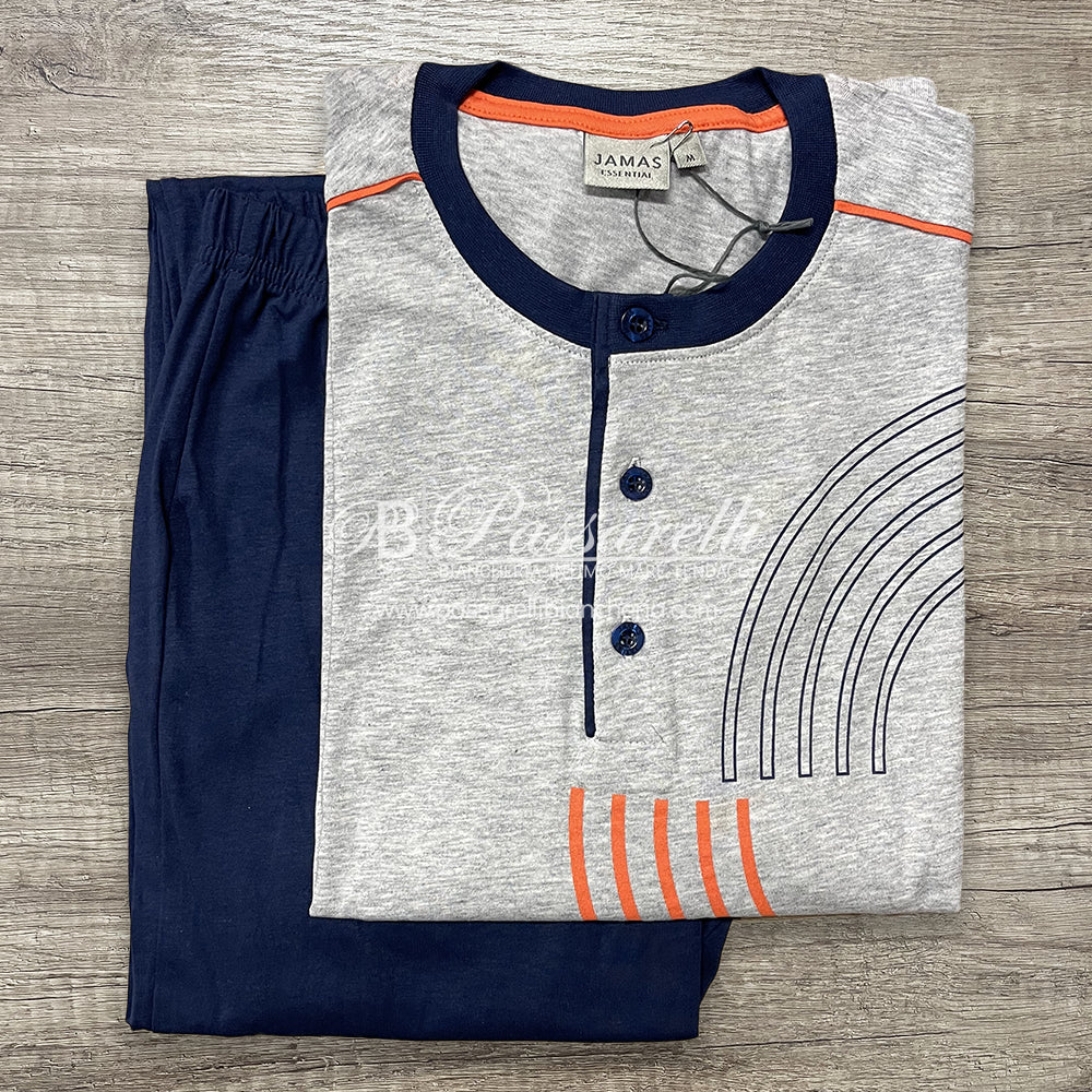 Jamas Pigiama Uomo Cotone Leggero Maniche Lunghe EJ2234 2504S50