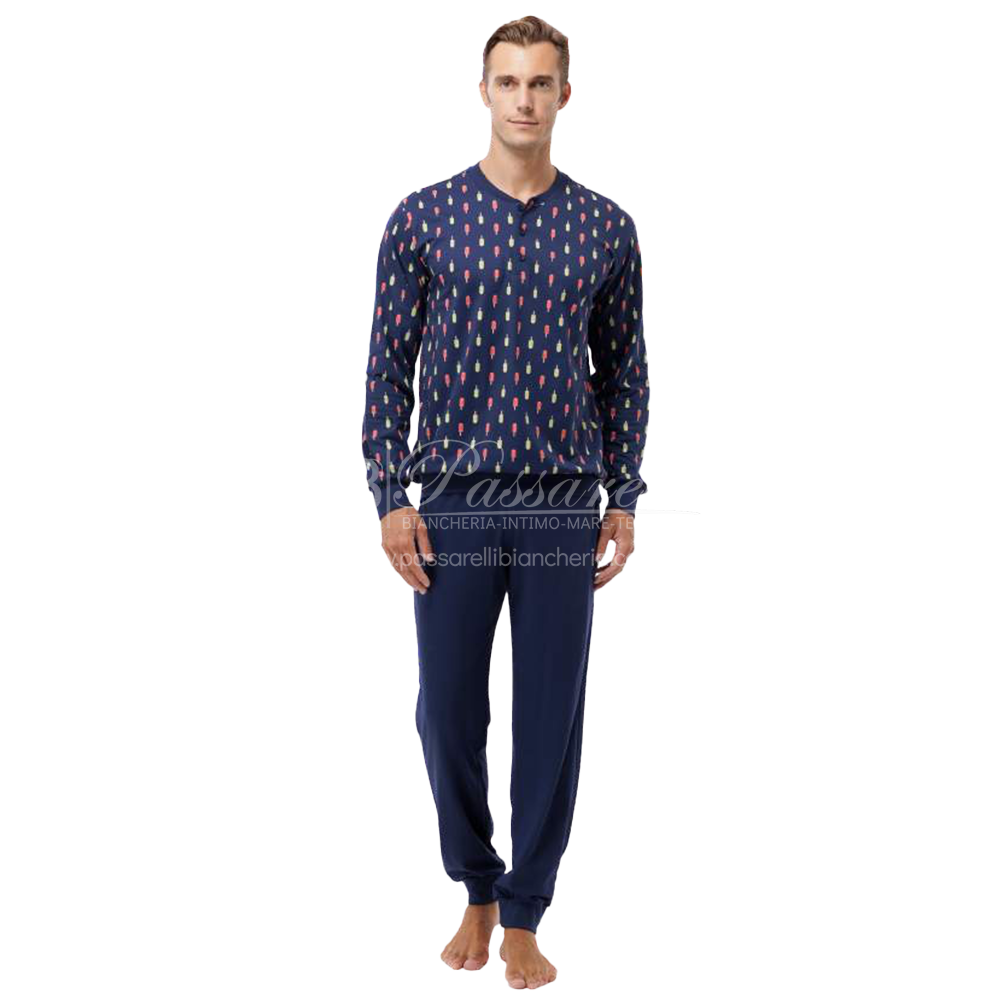 Jamas Pigiama Uomo Cotone Leggero Maniche Lunghe EJ 9405 2504S60