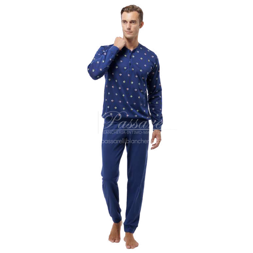 Jamas Pigiama Uomo Cotone Leggero Maniche Lunghe EJ 9413 2504S74