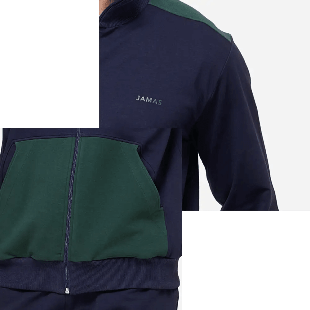 Jamas Tuta da Uomo Felpa con Zip IJ9281 S88 - Passarelli Biancheria