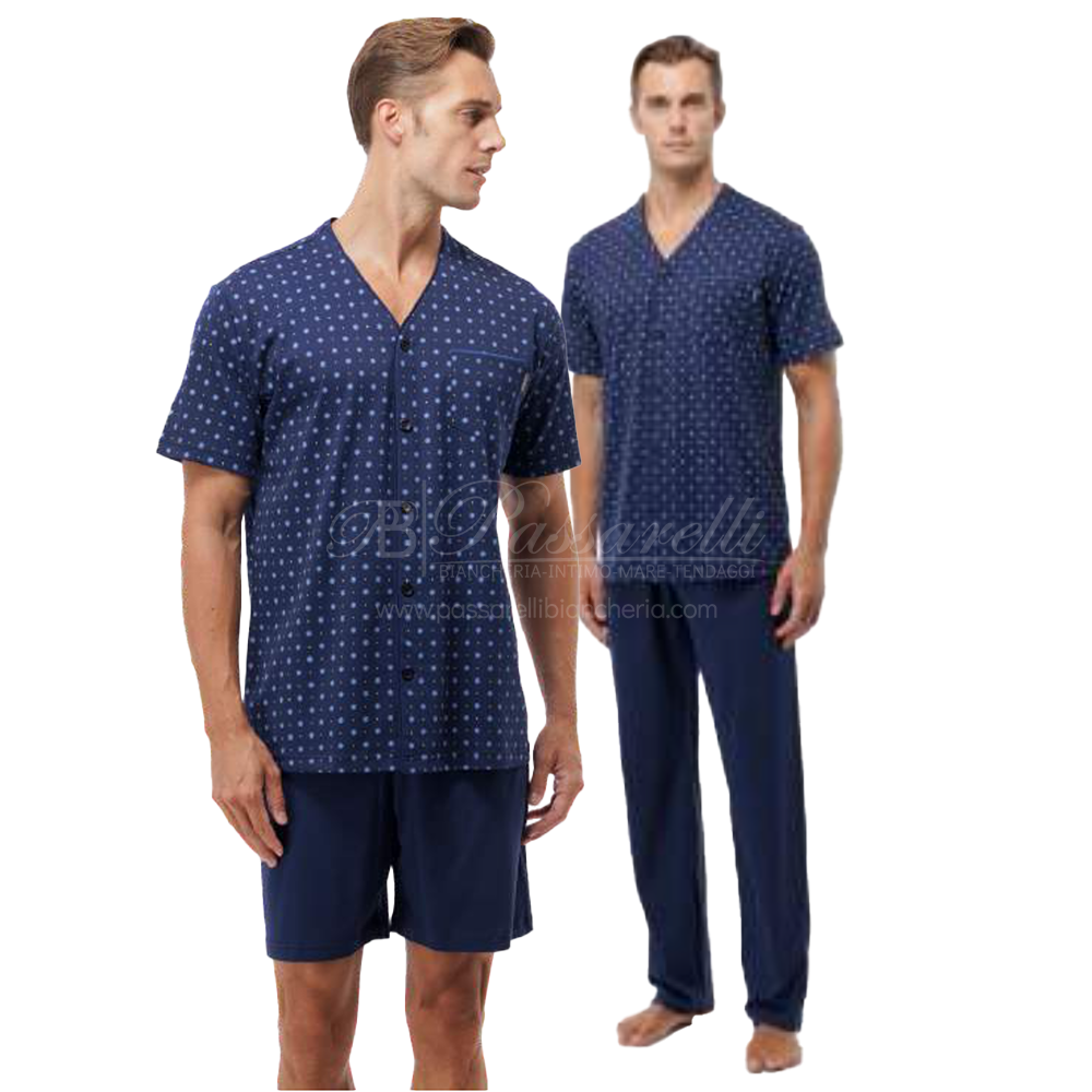 Jamas Pigiama Estivo da Uomo 3 Pezzi Aperto EJ 9404 2504S80