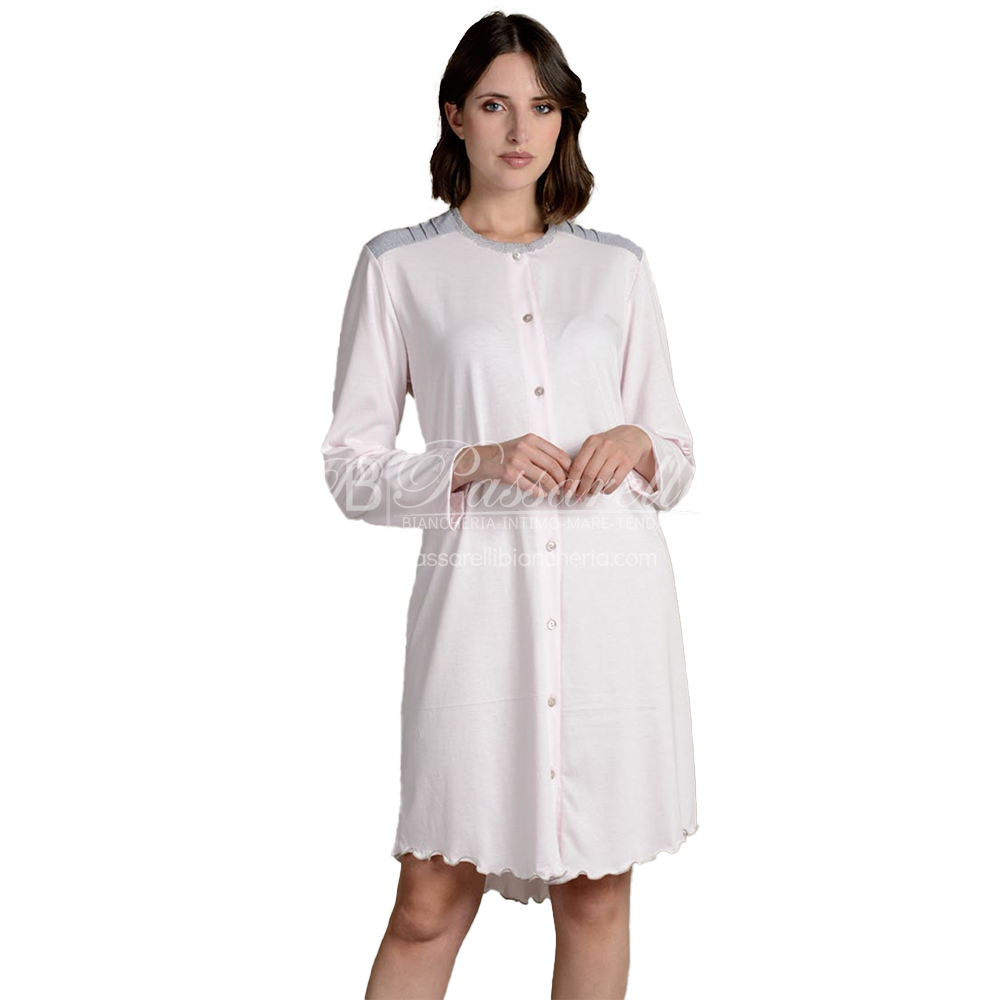 Lingery Camicia da Notte Maniche Lunghe in Cotone Clinica 9191 2504S32