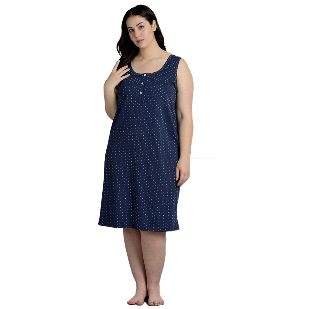 Lingery Camicia da Notte Spalla Larga in Jersey di Puro Cotone 9203 2505S30
