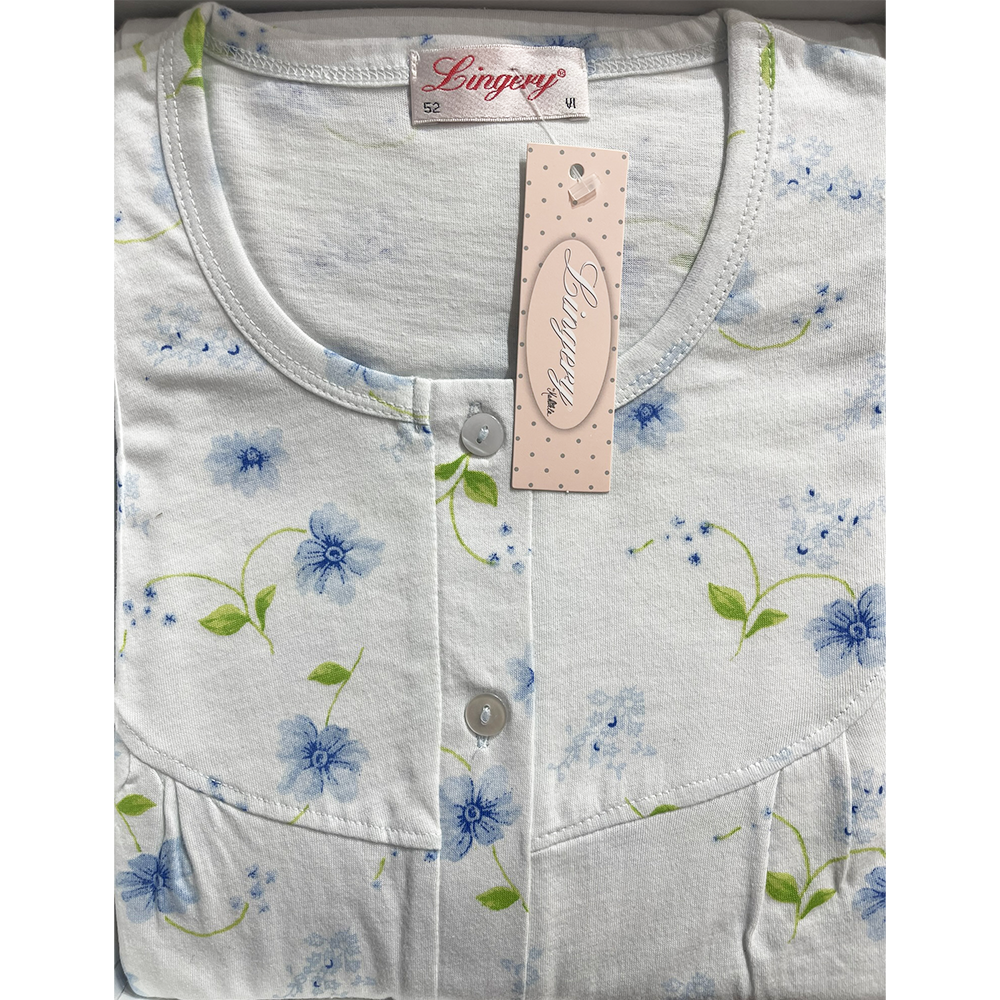 Lingery Pigiama in Cotone Jersey da Donna Aperto Avanti 2404S27