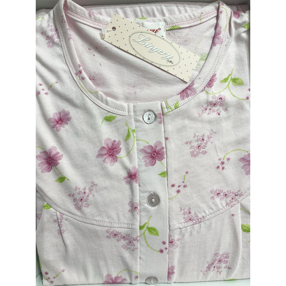 Lingery Pigiama in Cotone Jersey da Donna Aperto Avanti 2404S27