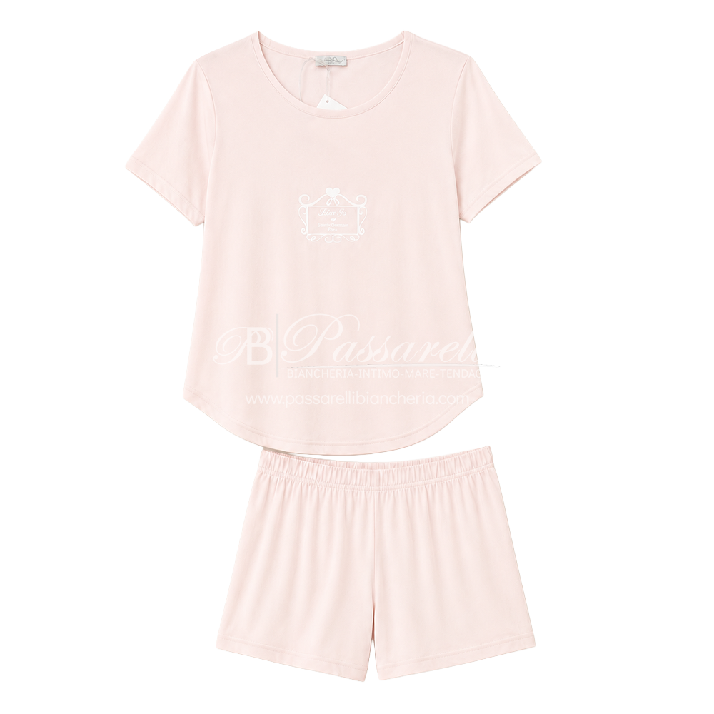 Liu Jo Pigiama Estivo da Donna Maniche Corte e Pantaloncino DL0070