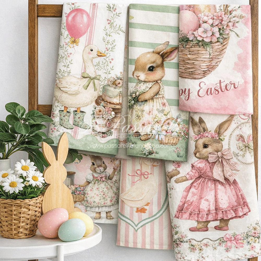 Maestri Cotonieri Set da 6 Strofinacci Pasquali Giardino Segreto 2603S22