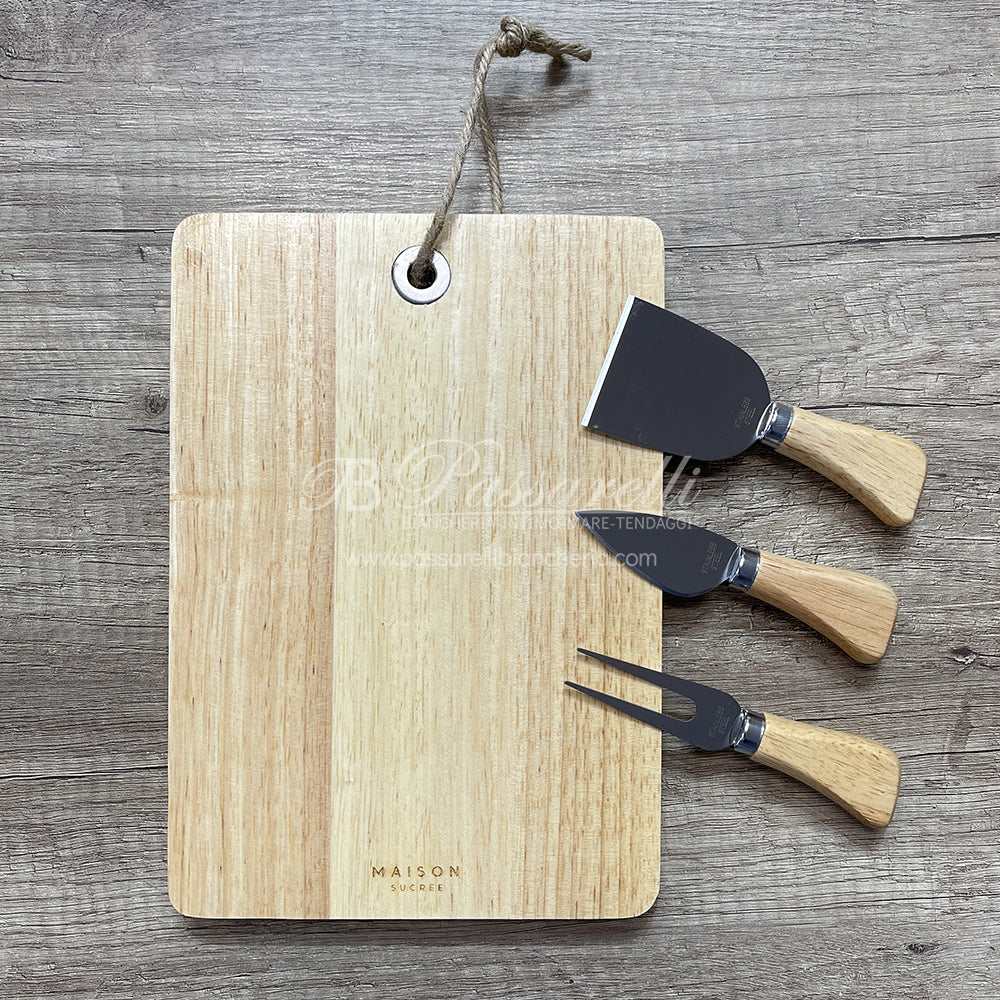 Maison Sucrèe Set tagliere da formaggio in Legno 2511S26
