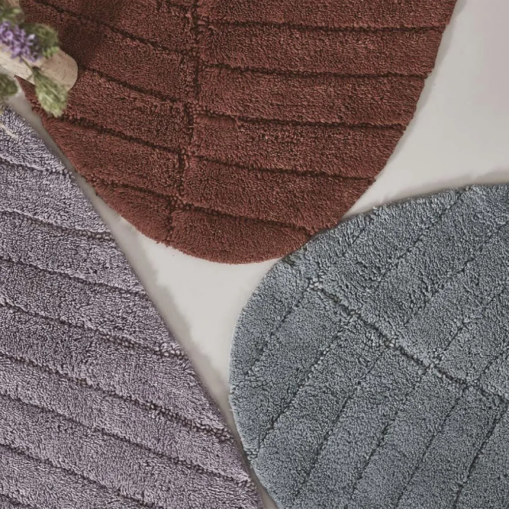 Maison Sucrée Tappeto bagno in cotone con trattamento antiscivolo Foglia S46