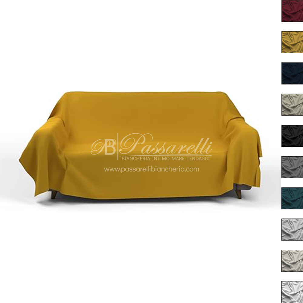 Max Color Telo Arredo Cotone Tinta Unita - Varie Dimensioni