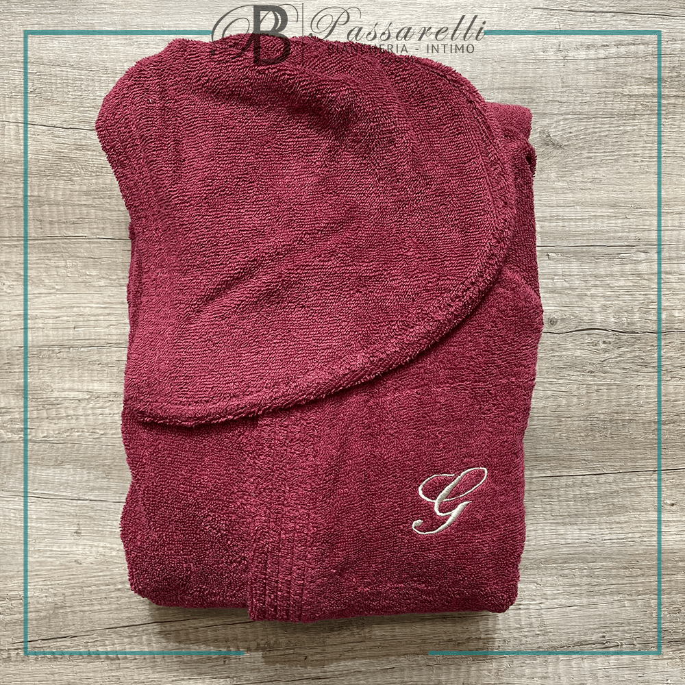 Caleffi Accappatoio con Cappuccio in Spugna Minorca D28 - Passarelli Biancheria