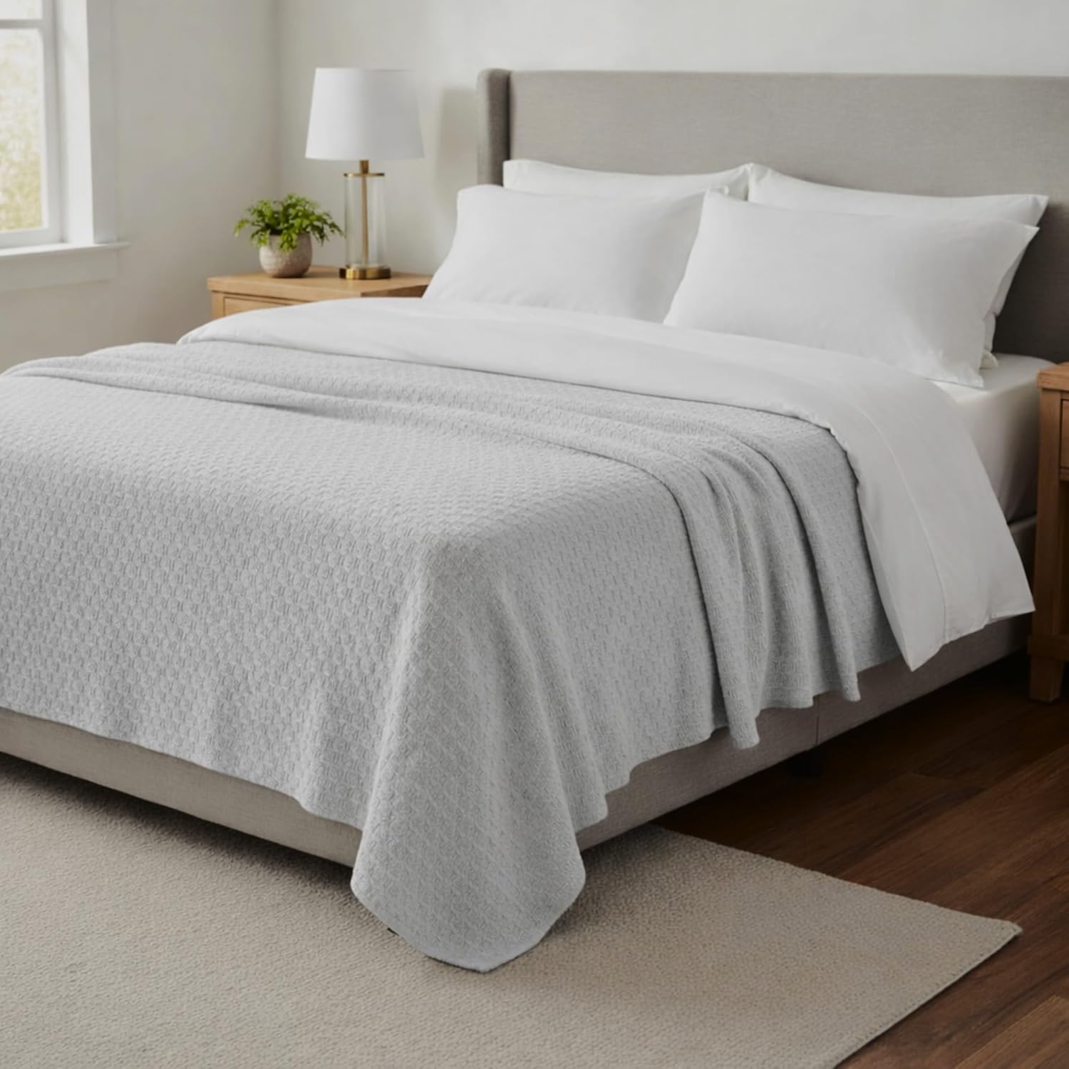 Mirabello Copriletto Estivo Tinta unita in Cotone Surface - Dimensioni Varie