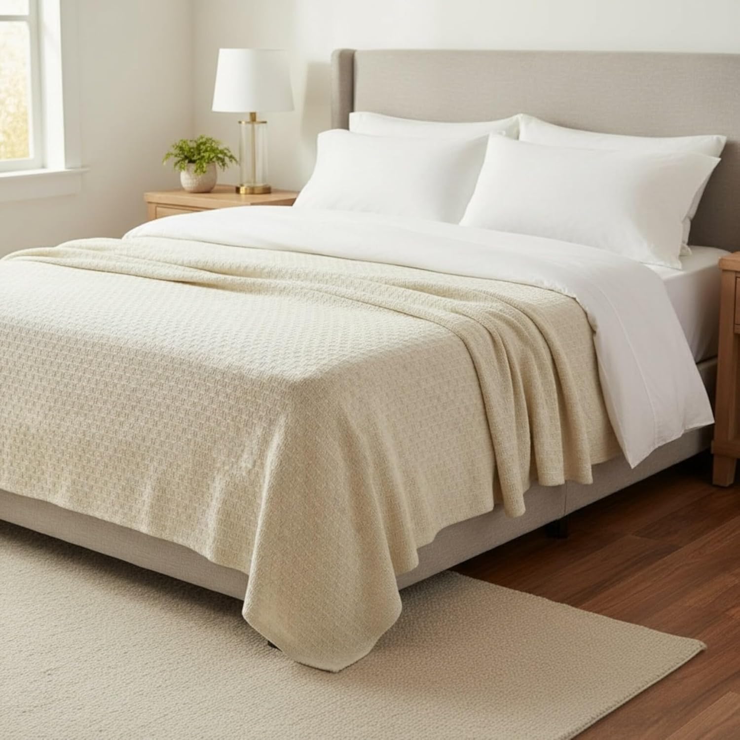 Mirabello Copriletto Estivo Tinta unita in Cotone Surface - Dimensioni Varie