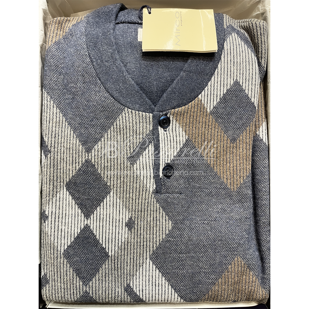 Mirco Pigiama Invernale da Uomo in Punto Milano 1810S25