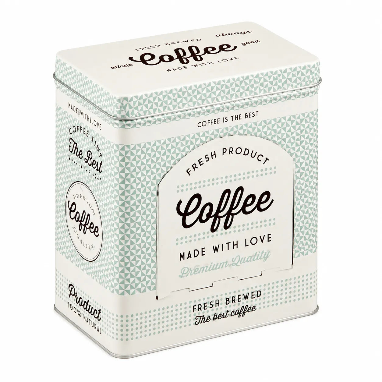 Montemaggi Scatola in Latta Portacialde Caffè Decori Assortiti